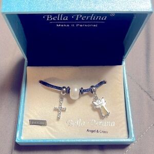 Bella Perlina Angel Cross Pearl Charms